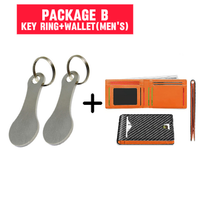 2 Pieces Stainless Steel Shopping Trolley Token Keyrings