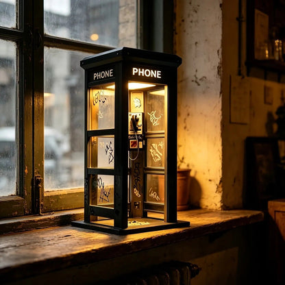 📞✨Vintage Phone Booth Ambient Lamp
