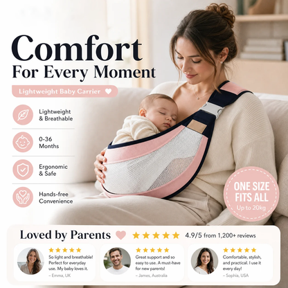 4-in-1 Breathable Baby Carrier – 0-36 Months, Front/Back/Facing In/Out – Hands-Free Comfort for Parent & Baby! ✨
