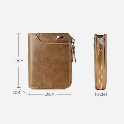 🎁Men's Leather Zip Wallet (RFID Protected)✨