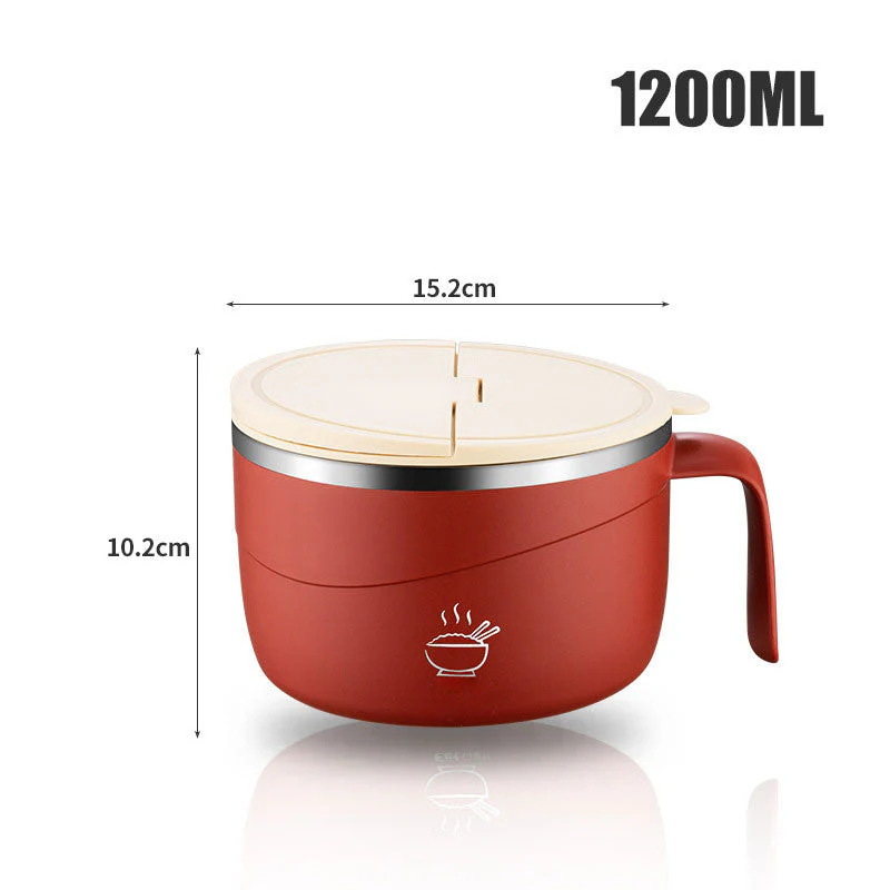 🔥304 Stainless Steel Insulated Ramen Bowl