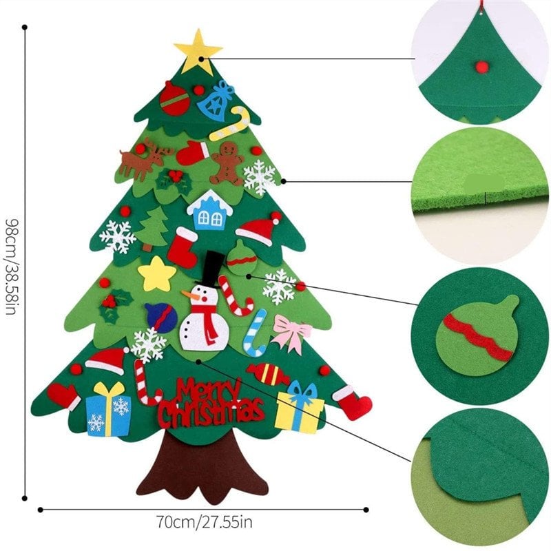 🎄🎅DIY Christmas Tree with Detachable Ornaments