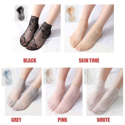 Chaussettes à lacets pour dames (5 paires)