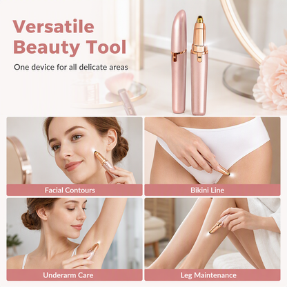 Electric Eyebrow Trimmer Pen with Built-in LED Light and USB Rechargeable Design