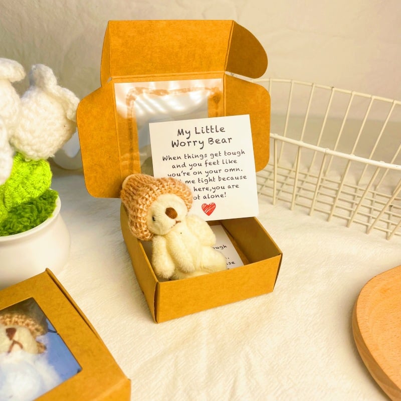 🎁Handmade Mini Plush Teddy Bear in Box🧸