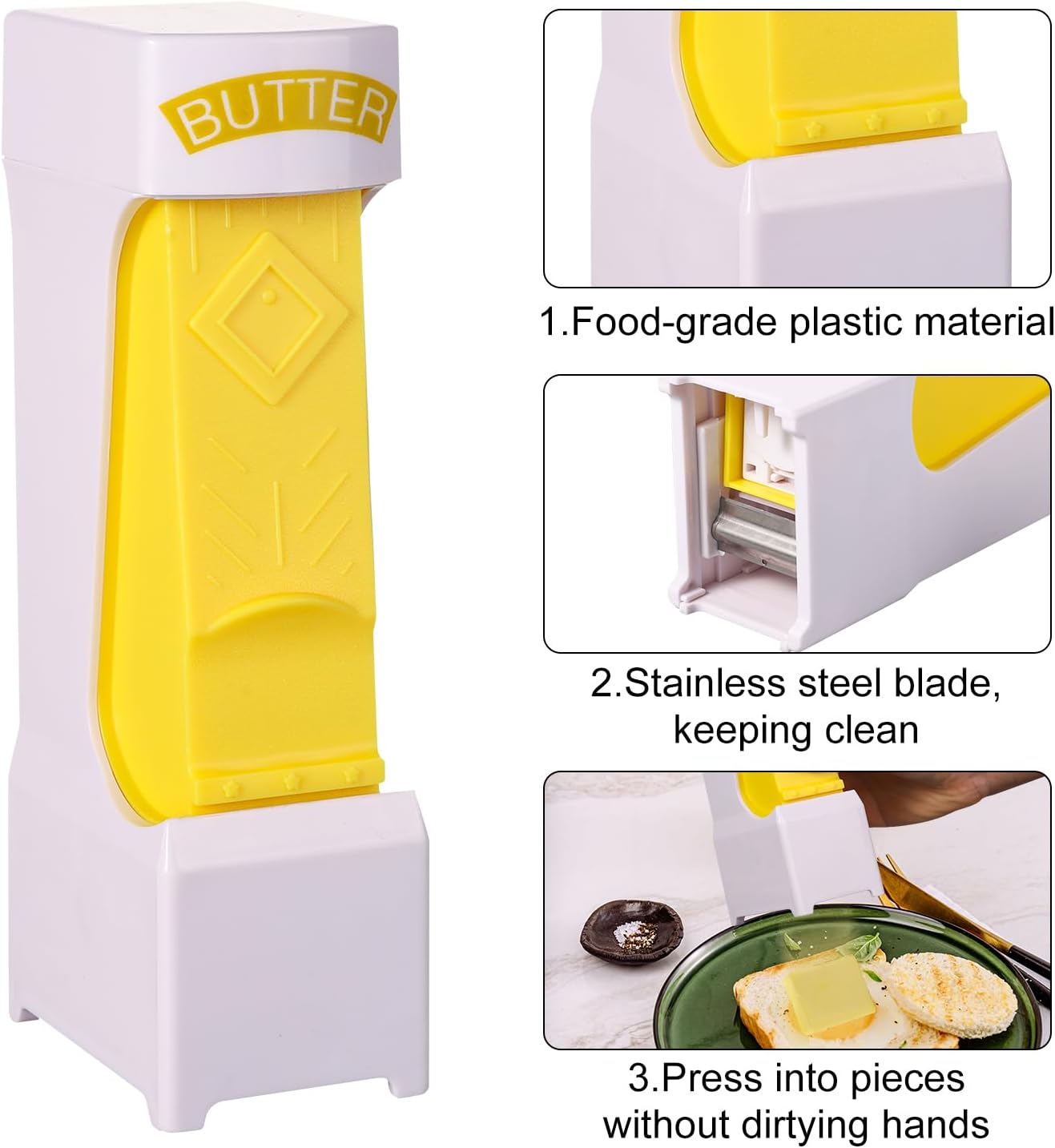 🧈 Transform Your Buttering Game  ✨ Stick Butter Cutter - For Perfect, Mess-Free Slices Every Time!