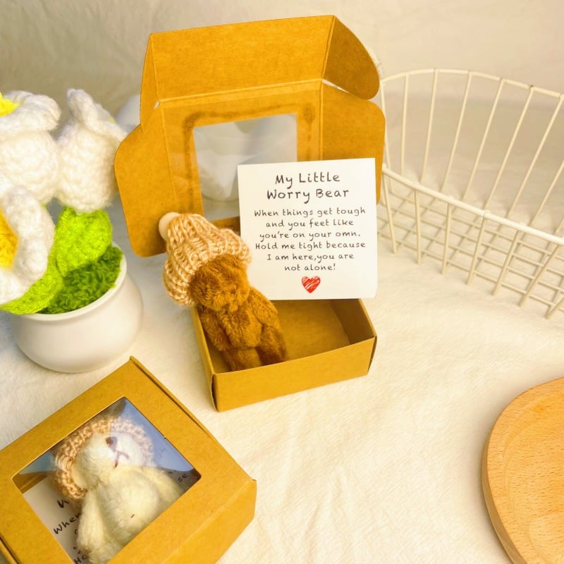 🎁Handmade Mini Plush Teddy Bear in Box🧸
