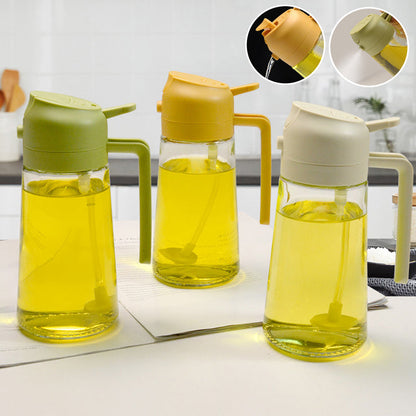 🍳🔥 2-in-1 Glass Oil Sprayer – Spray & dispense in one ✨