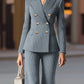 💞50K+ SOLD!🍂Women's Pinstripe Double-Breasted Suit Set