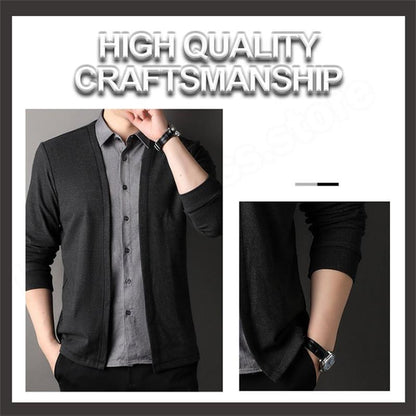 Fausse de chemise de faux morceaux pour hommes Cardigan tricoté 🔥Achetez-en 2, livraison gratuite🔥