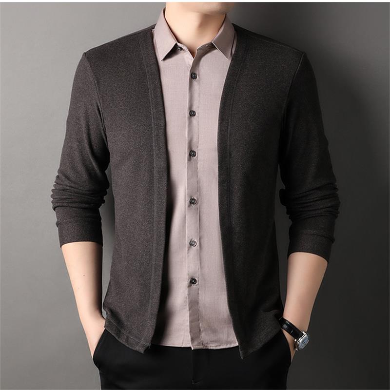 Fausse de chemise de faux morceaux pour hommes Cardigan tricoté 🔥Achetez-en 2, livraison gratuite🔥