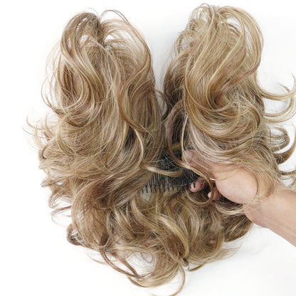 ✨ Clip-In Messy Side Comb Hair Bun – Instant Voluminous Updo, Heat Resistant 🎀