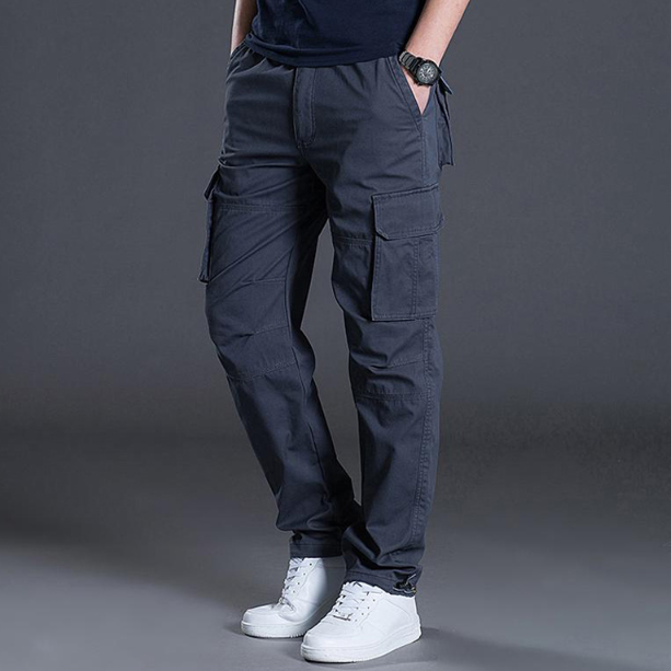 Pantalon Cargo d'Extérieur Ample avec Grandes Poches pour Homme