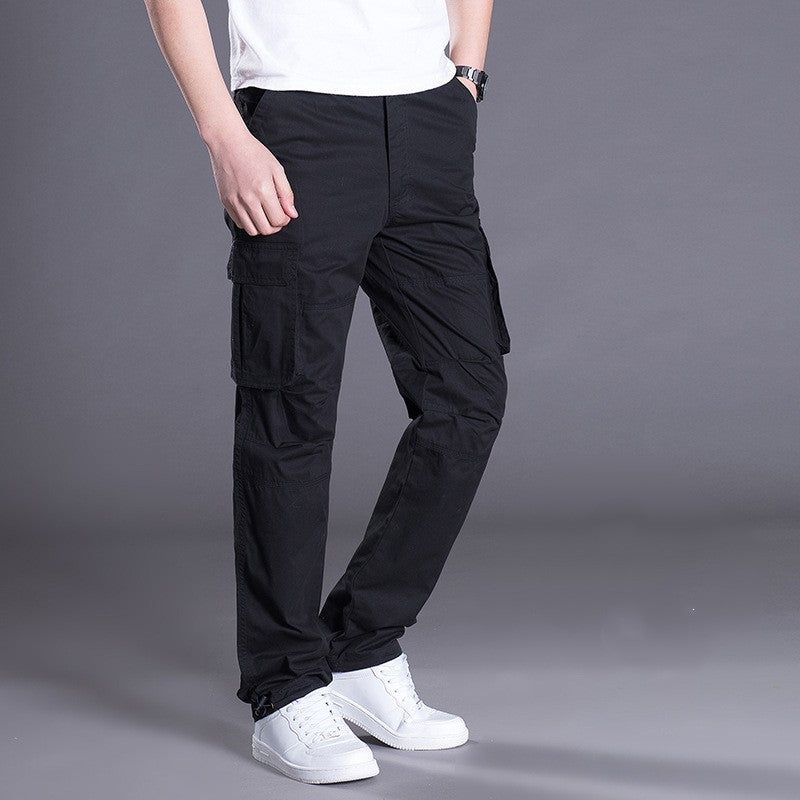 Pantalon Cargo d'Extérieur Ample avec Grandes Poches pour Homme