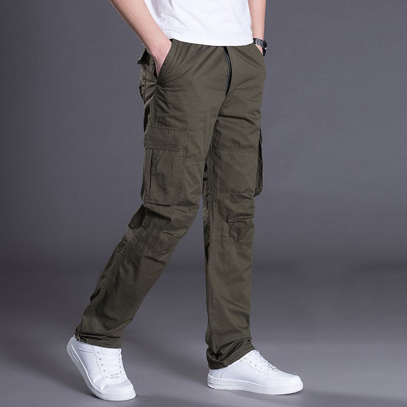 Pantalon Cargo d'Extérieur Ample avec Grandes Poches pour Homme