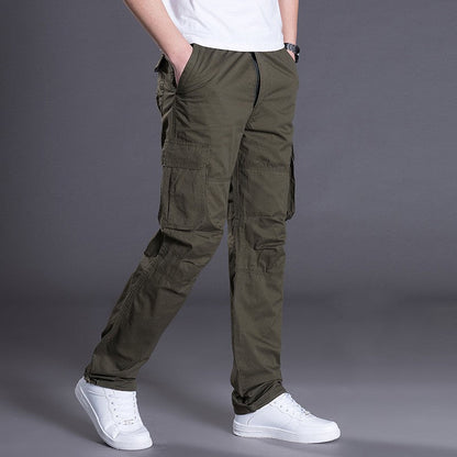 Pantalon Cargo d'Extérieur Ample avec Grandes Poches pour Homme