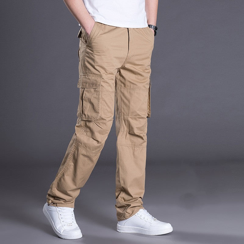 Pantalon Cargo d'Extérieur Ample avec Grandes Poches pour Homme