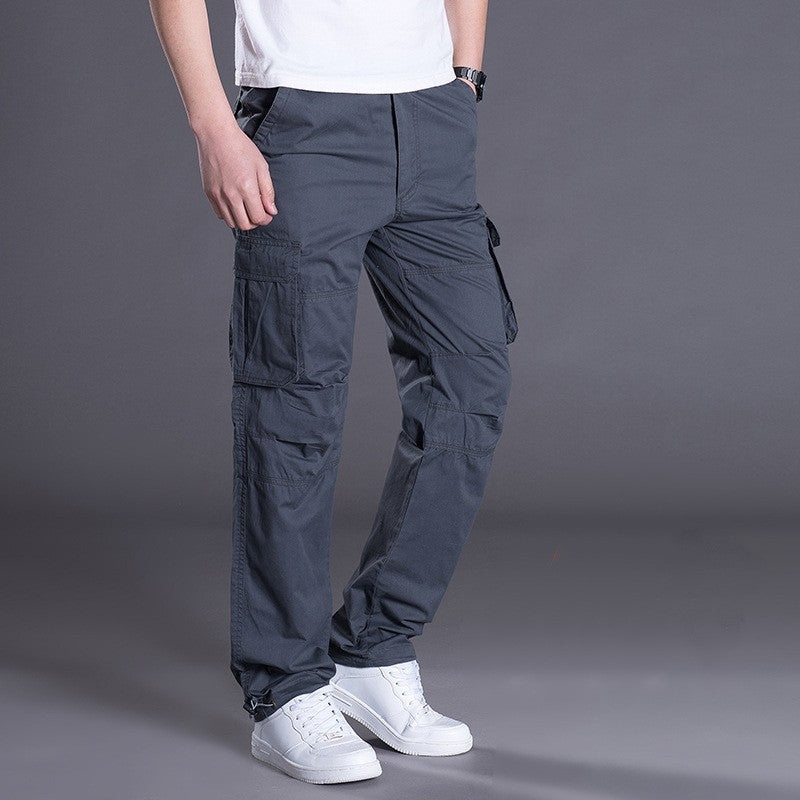 Pantalon Cargo d'Extérieur Ample avec Grandes Poches pour Homme