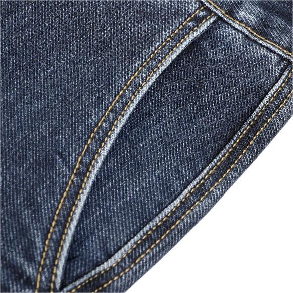 Jeans Vintage Droits Extensibles pour Hommes avec Multiples Poches