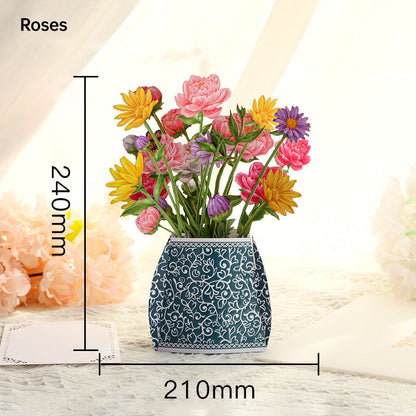 3D Flower Standing Greeting Cards（Give mom the unique love that blooms like a flower）