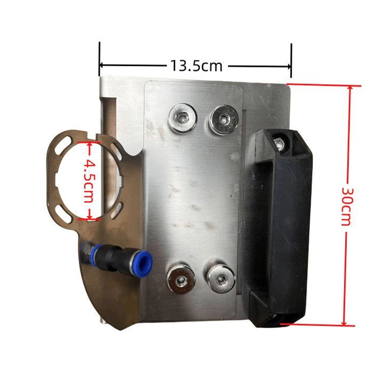 Support pour meuleuse d'angle pour coupe de chanfreins à 45° sur carrelage