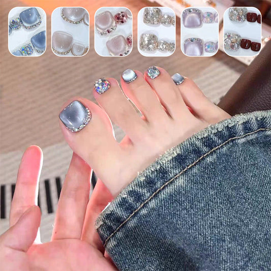 14 Feuilles Square Press on Toenails🌈