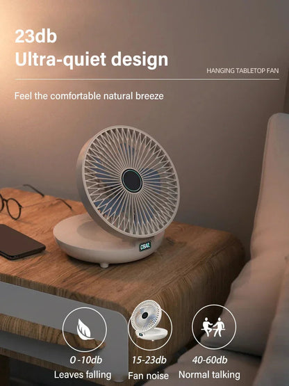 🌬️Petit ventilateur rotatif avec lumière💡🛋️