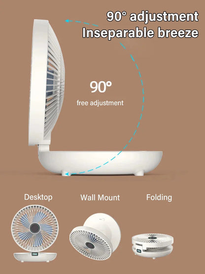 🌬️Petit ventilateur rotatif avec lumière💡🛋️