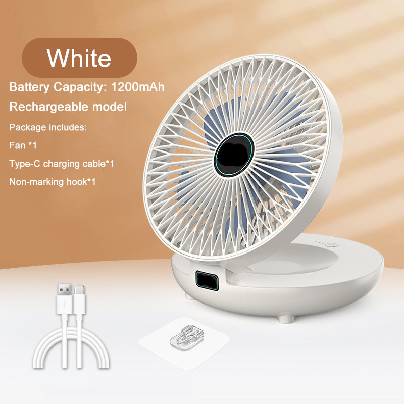 🌬️Petit ventilateur rotatif avec lumière💡🛋️