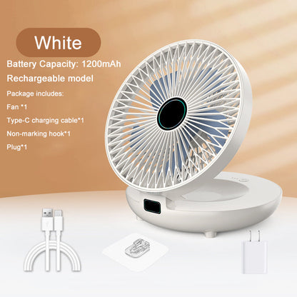 🌬️Petit ventilateur rotatif avec lumière💡🛋️