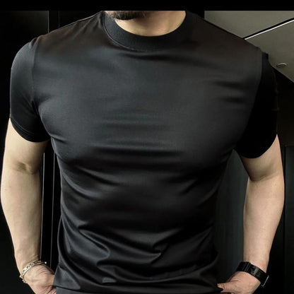 🔥Hot sale 50% Off🔥Men's Mercerized Breathable Ice Silk Short-sleeve T-shirt