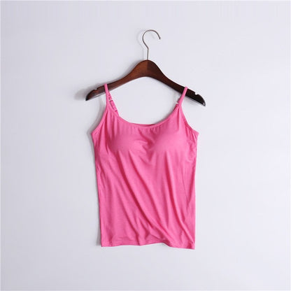 🔥Summer Sale - Stretch Cotton Camisole Built-in Bra