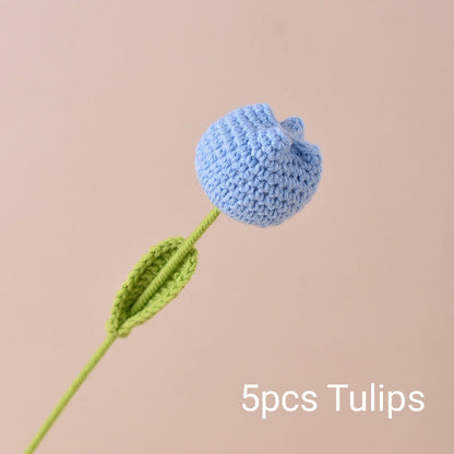 Handmade Crochet Roses & Tulips Flowers