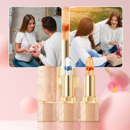 👄 Crystal Flower Thermostatic Color Changing Jelly Lipstick