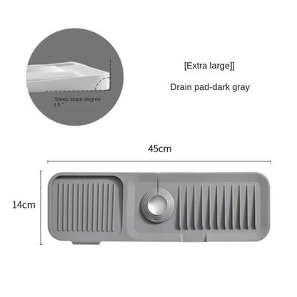 🚰💧 Kitchen Bathroom Faucet Sink Splash Guard Mat – Silicone Drip Catcher, Thickened Waterproof Drain Pad – 2 Sizes ✨