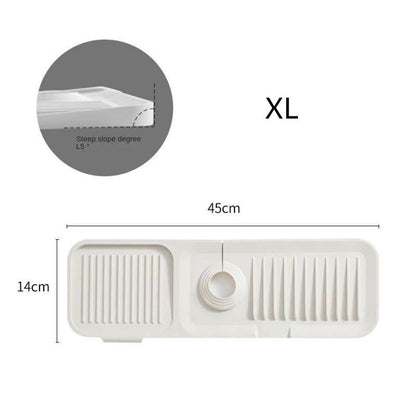 🚰💧 Kitchen Bathroom Faucet Sink Splash Guard Mat – Silicone Drip Catcher, Thickened Waterproof Drain Pad – 2 Sizes ✨
