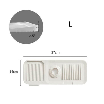 🚰💧 Kitchen Bathroom Faucet Sink Splash Guard Mat – Silicone Drip Catcher, Thickened Waterproof Drain Pad – 2 Sizes ✨
