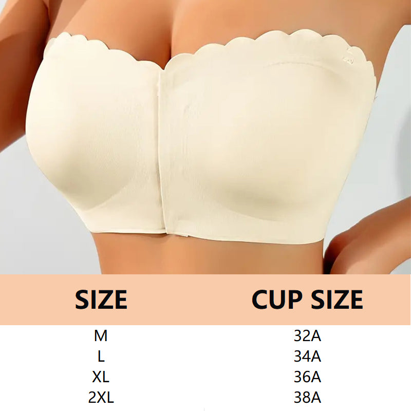 🔥BUY 1 GET 1🔥 Seamless Front Closure Strapless Bandeau Bra – Comfort & Support All Day! 💖