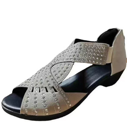 Women's Retro Open Toe Thick Heel Sandals