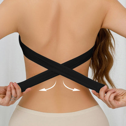 💜 BUY 1 GET 1 FREE💜Women's Non-Slip Strapless Wireless Bra with Crossover Side Closure