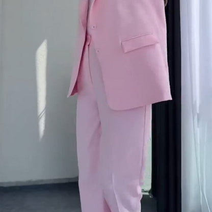 💖Women’s Stylish Sleeveless Blazer & High-Waisted Pants Set