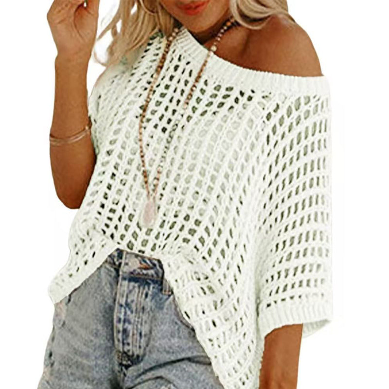 👚Women's Mesh Knit Top – Cloud-Soft, Seductive Details & Perfect Cover-Up