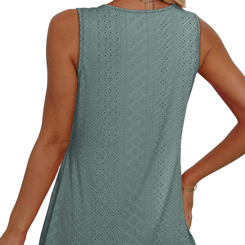 Women’s Casual V-Neck Floral Ruffles Sleeveless Top