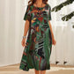 💃Elegant Mulberry Silk Tropical Breeze Dress