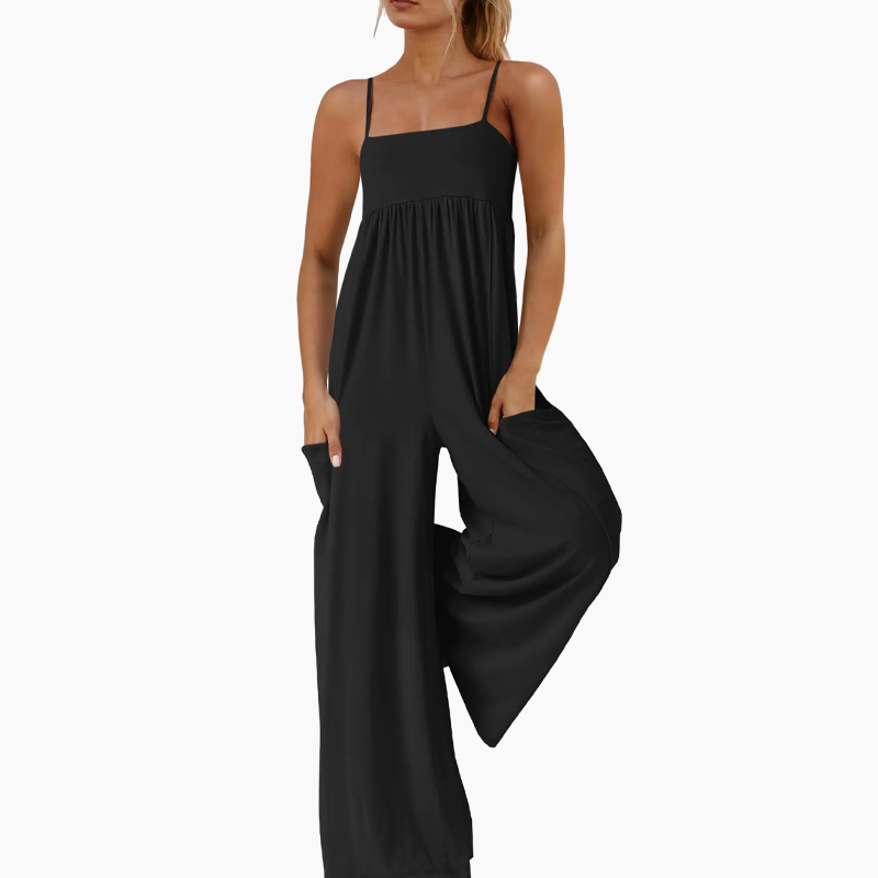 ✨ Beach Backless Jumpsuit – Strappy, Wide-Leg, Flowy 🏖️