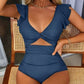 👗Sexy Ruffled One-piece Swimsuit