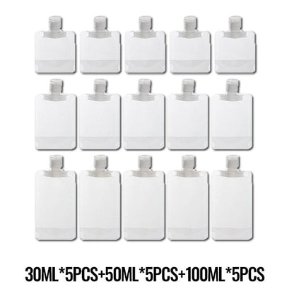 🌷Portable Travel Fluid Makeup Packing Bag(10 Pcs）