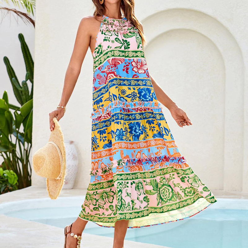 Women's Charming Loose Bold Print Dresses