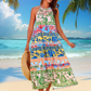 Women's Charming Loose Bold Print Dresses