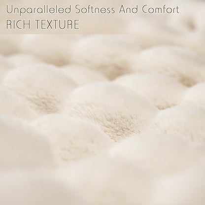 🛏️Thickened Rabbit Plush&Milk Velvet Cover Blanket🍂Wrap up in Ultimate Comfort